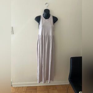 NINETY PERCENT Gathered Cotton Maxi Dress